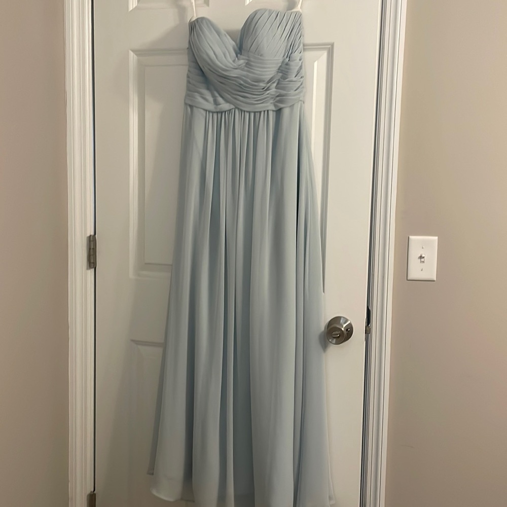 Azazie Yazmin bridesmaid dress in Mist size 2